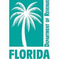 Teal palm tree Florida logo