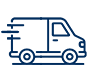 Delivery van icon outline drawing